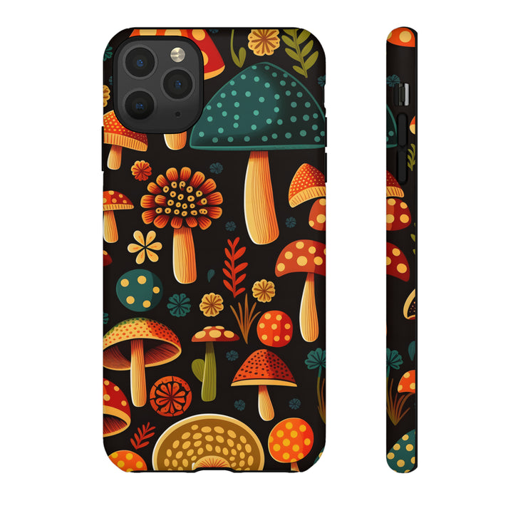 Dark Whimsy Mushroom Field Phone Case