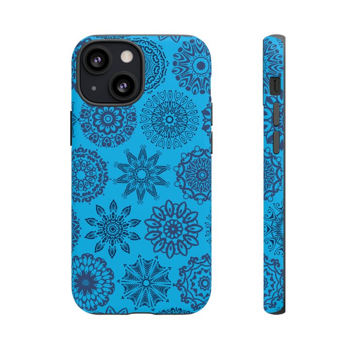 Blue Abstract Patterned Phone Case