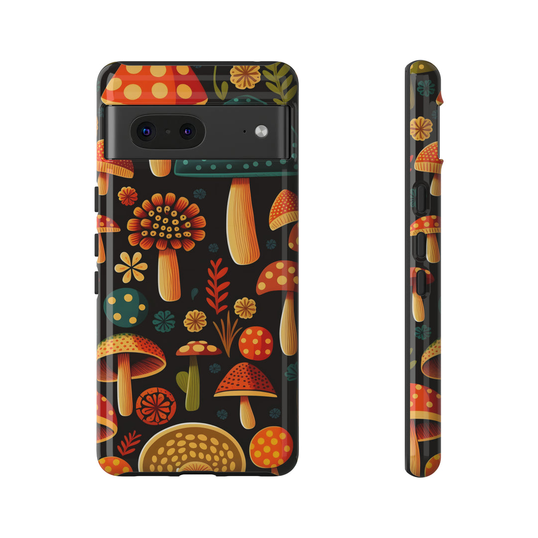 Dark Whimsy Mushroom Field Phone Case