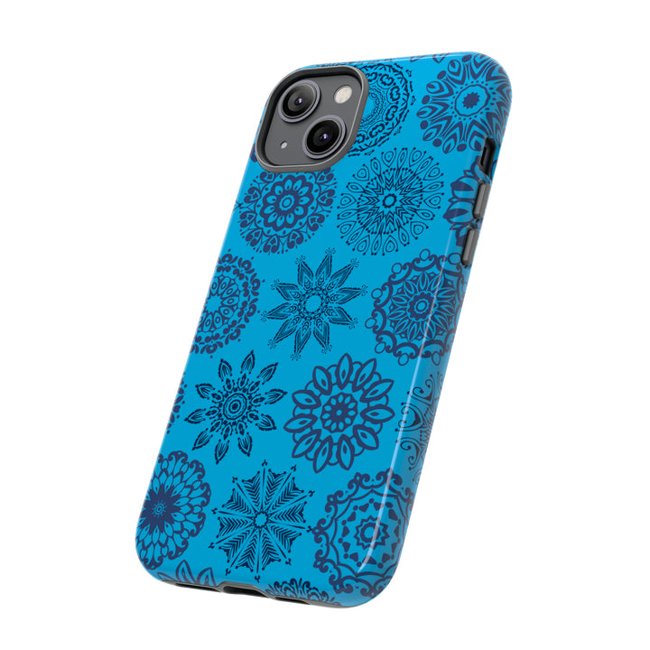 Blue Abstract Patterned Phone Case