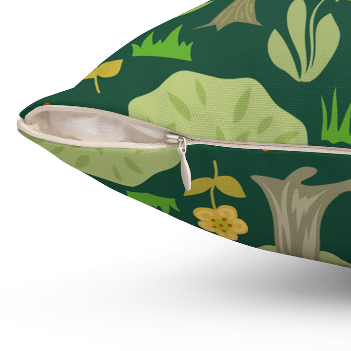 Whimsical Walk Through The Mushroom Forest Throw Pillow