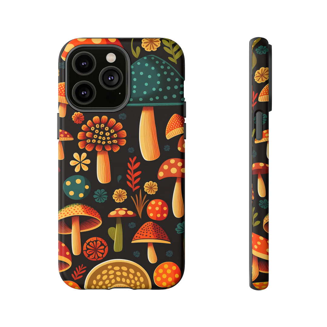 Dark Whimsy Mushroom Field Phone Case