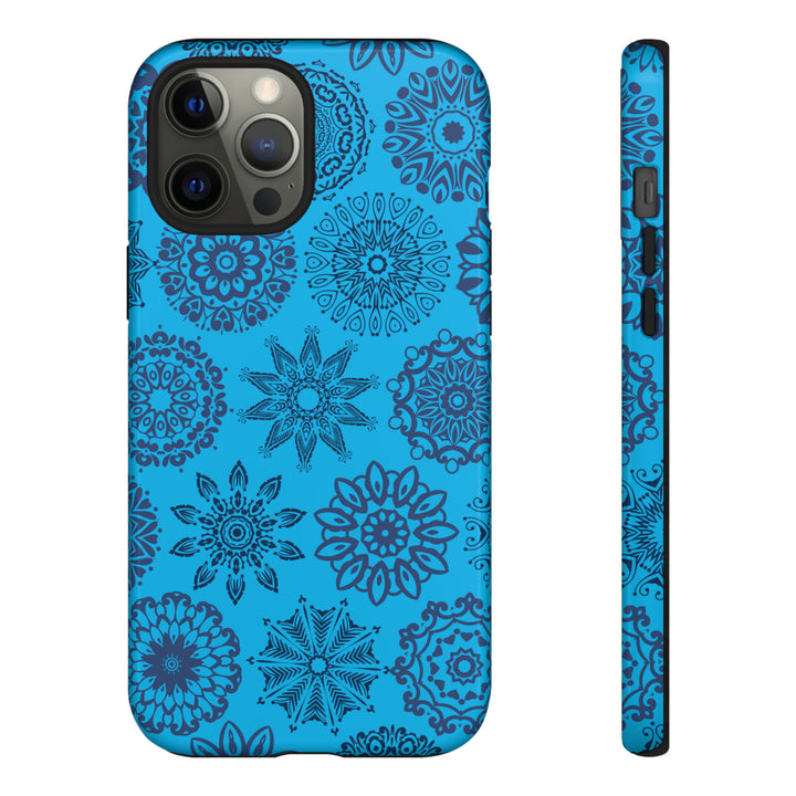 Blue Abstract Patterned Phone Case