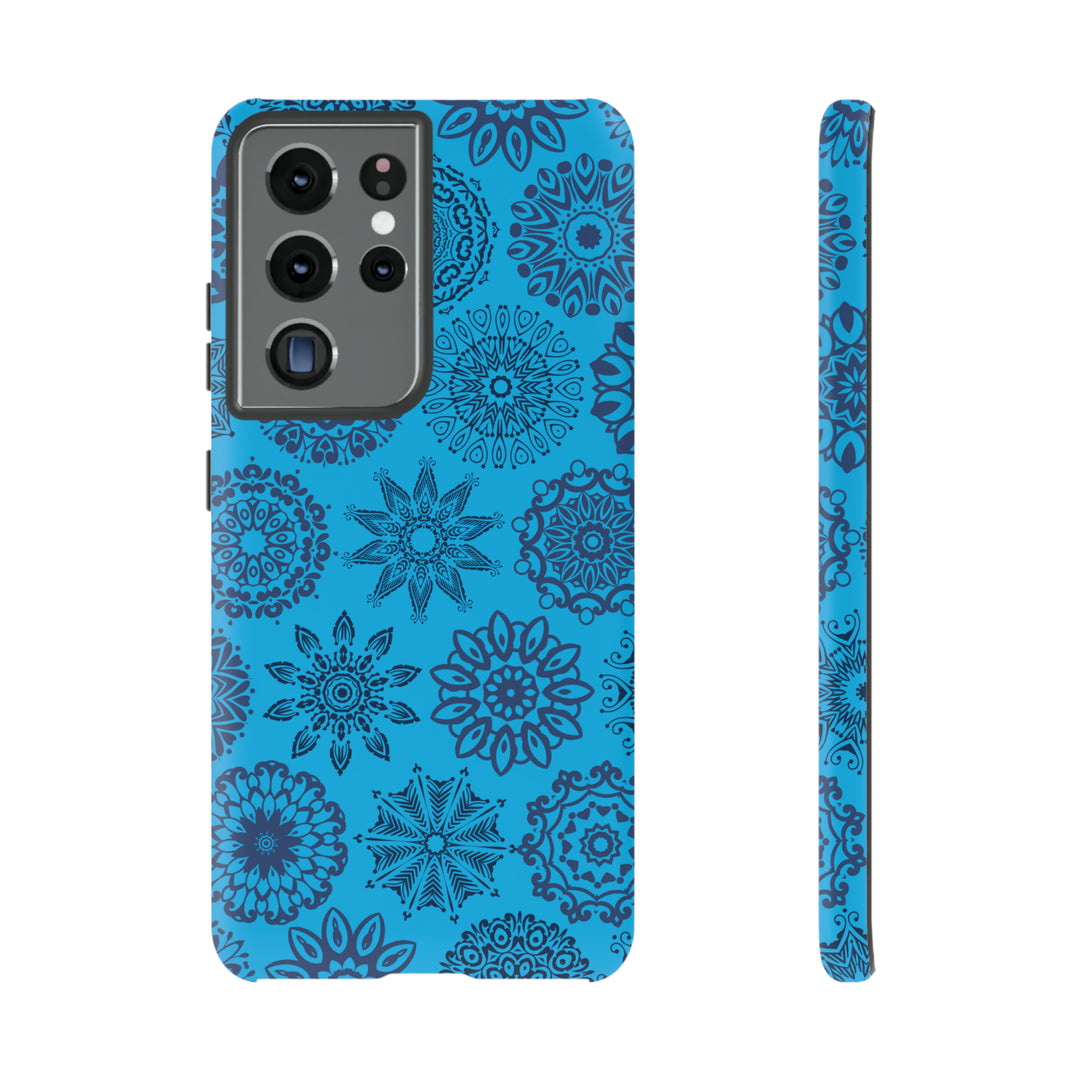 Blue Abstract Patterned Phone Case