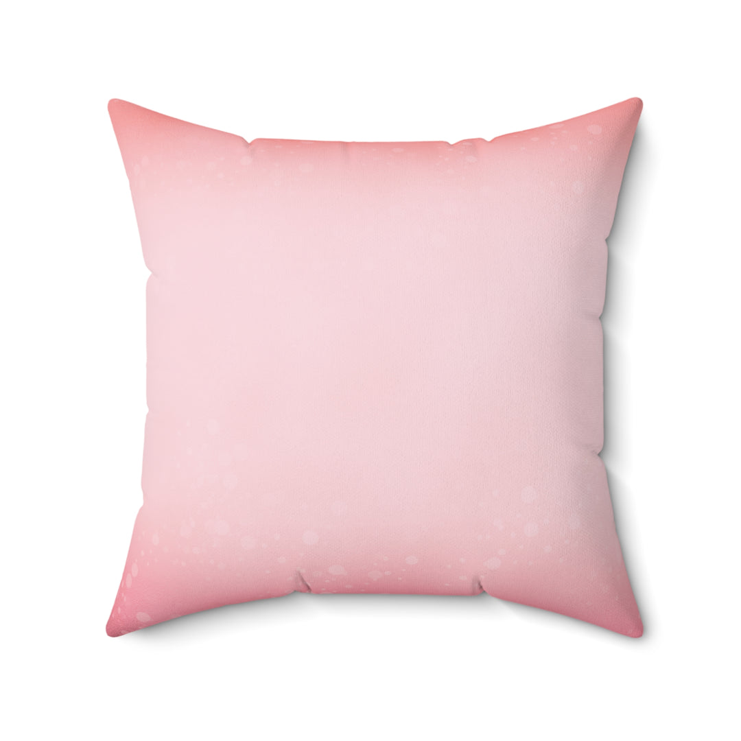 Rainbow Snowflake Icy Pink Winter Throw Pillow