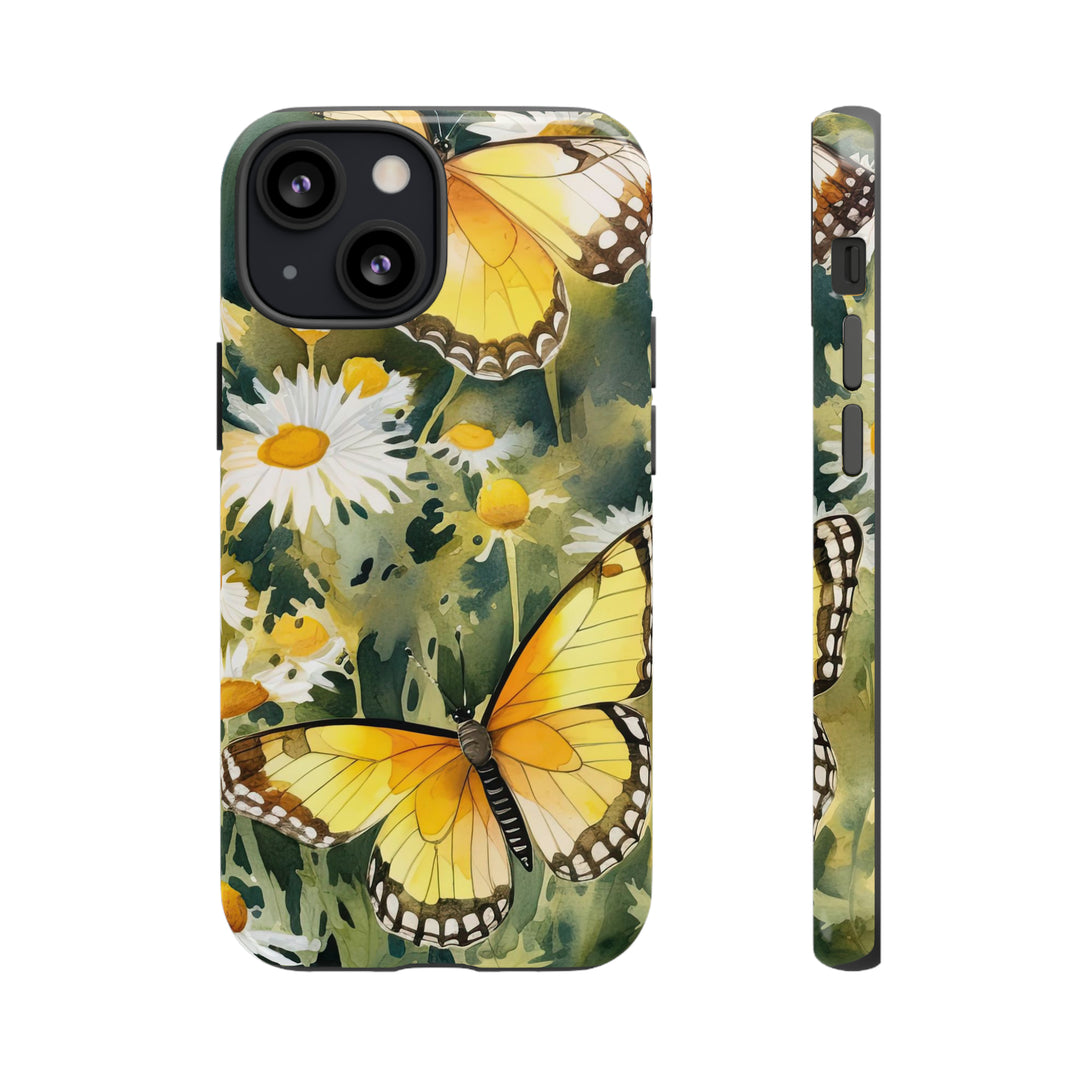 Yellow Butterflies Floral Phone Case