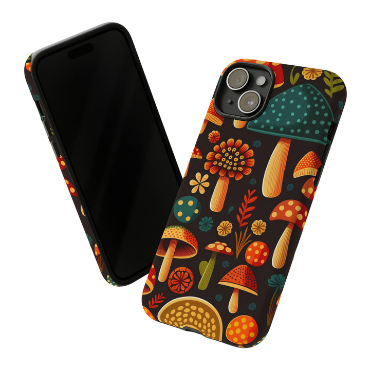 Dark Whimsy Mushroom Field Phone Case