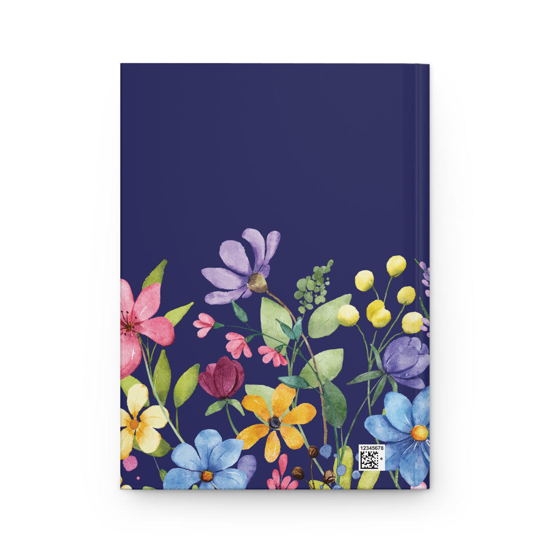 Blue Wildflower Garden Notes Hardcover Journal