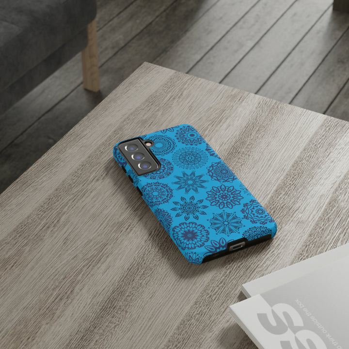 Blue Abstract Patterned Phone Case