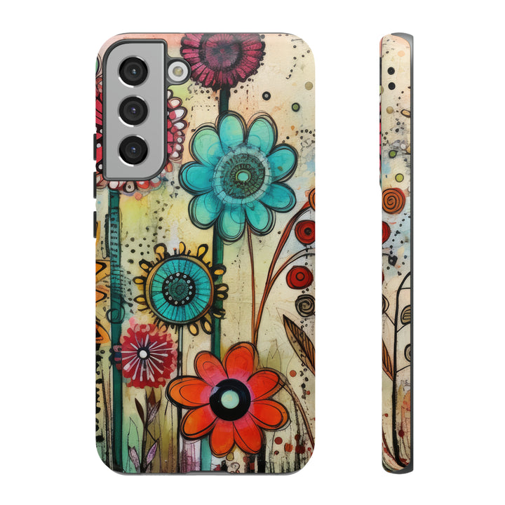 Bold Grunge Wildflowers Phone Case