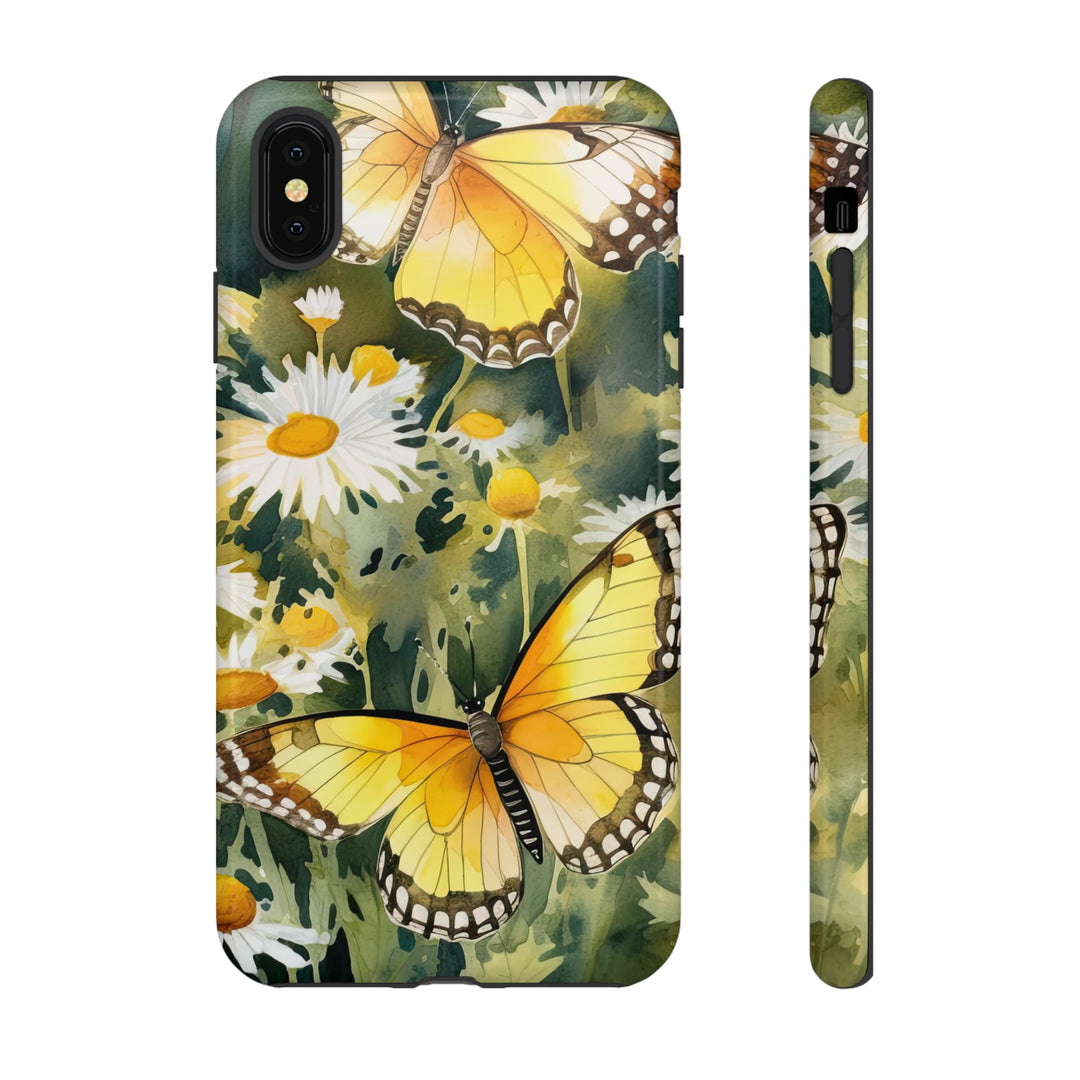 Yellow Butterflies Floral Phone Case