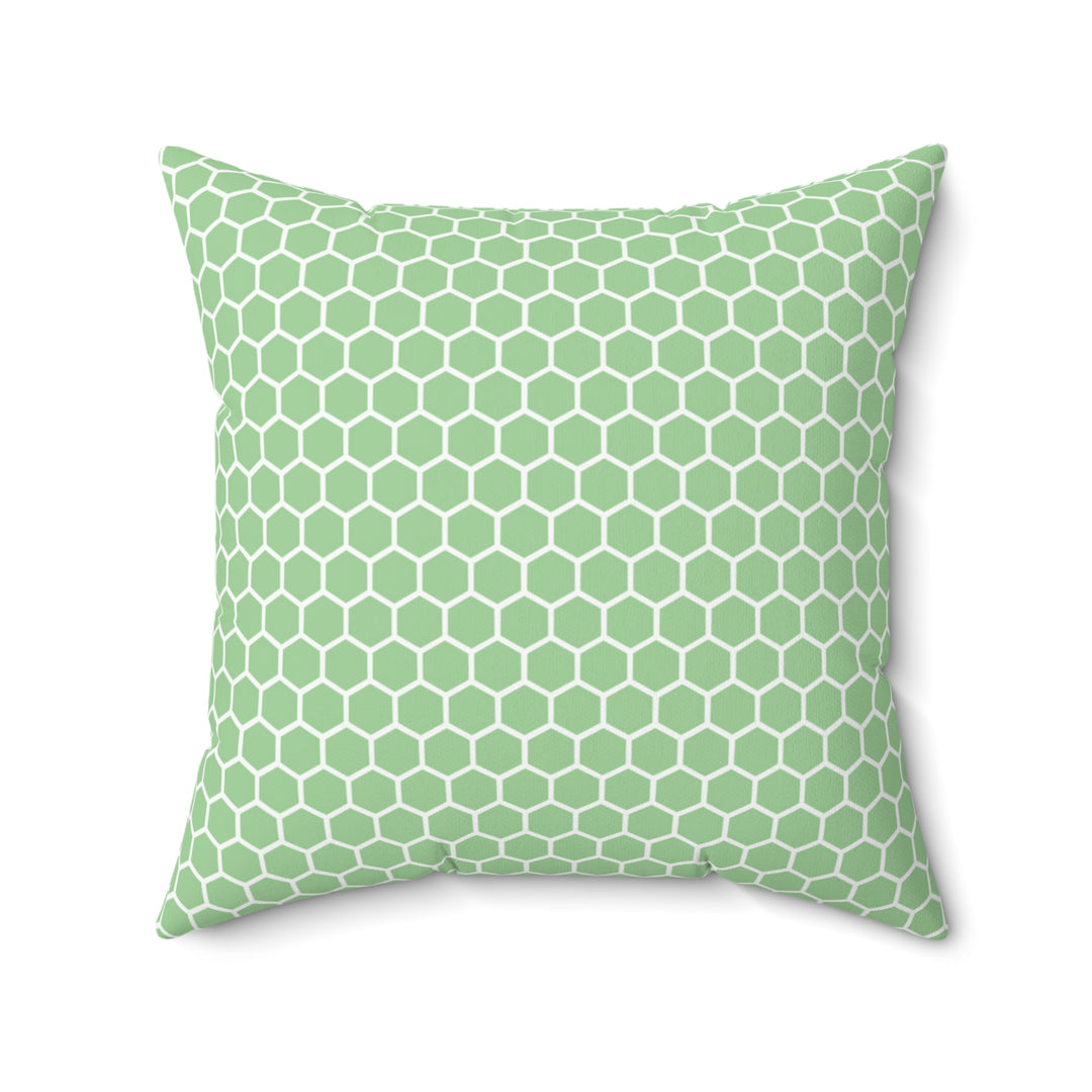 Honeycomb Reversible Coordinating Throw Pillow in Blue/Green