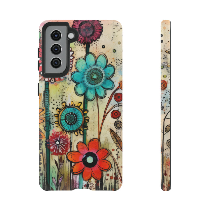 Bold Grunge Wildflowers Phone Case