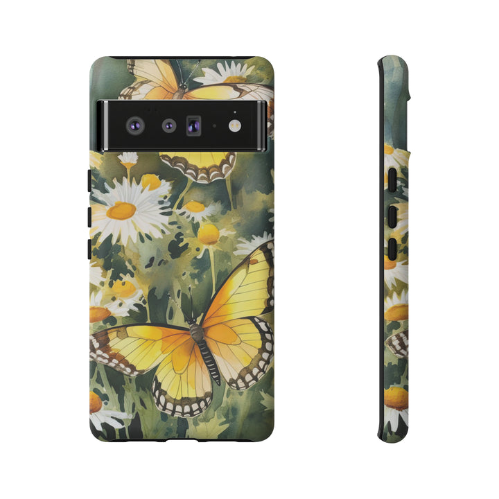 Yellow Butterflies Floral Phone Case