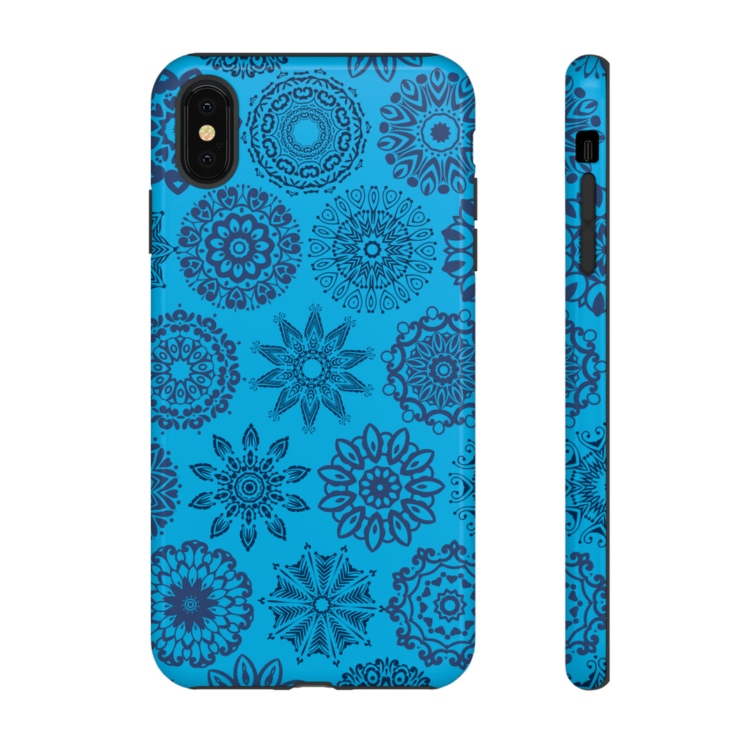 Blue Abstract Patterned Phone Case