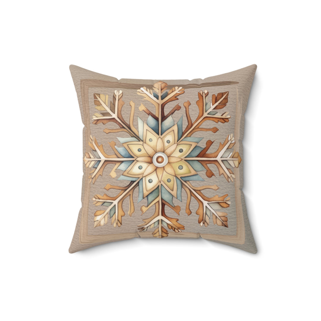 Soft Snowflake Winter Decorative Throw Pillow