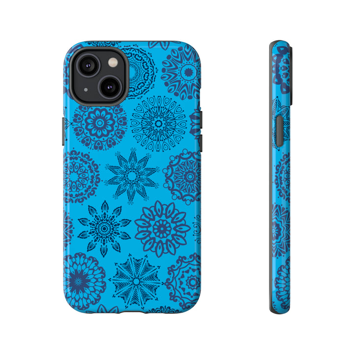 Blue Abstract Patterned Phone Case