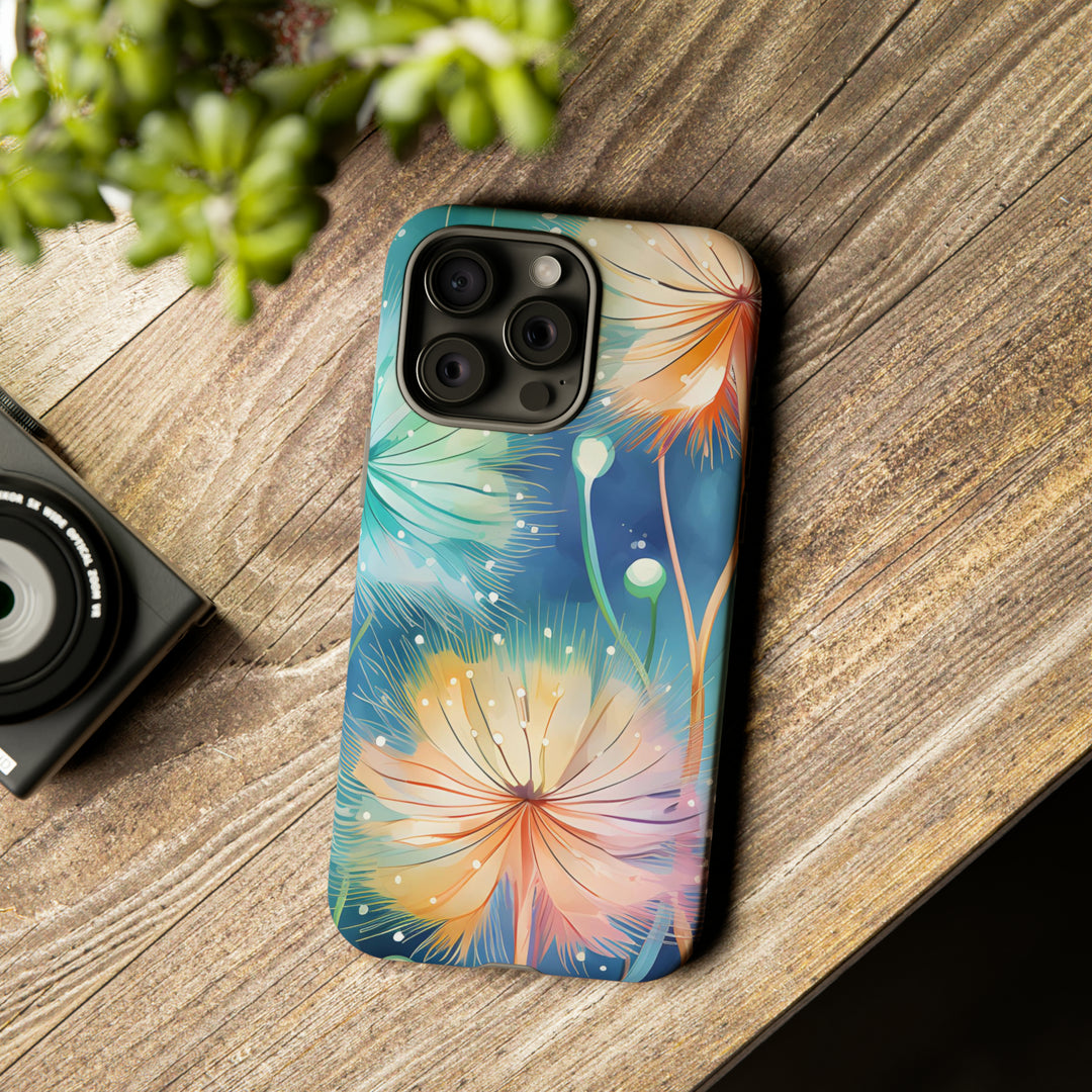 Whimsical Burst Dandelions Phone Case