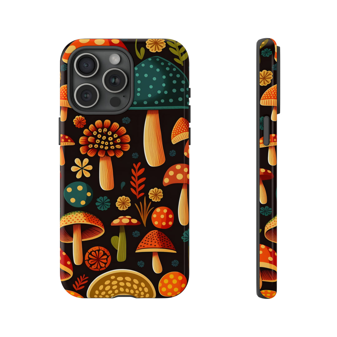 Dark Whimsy Mushroom Field Phone Case