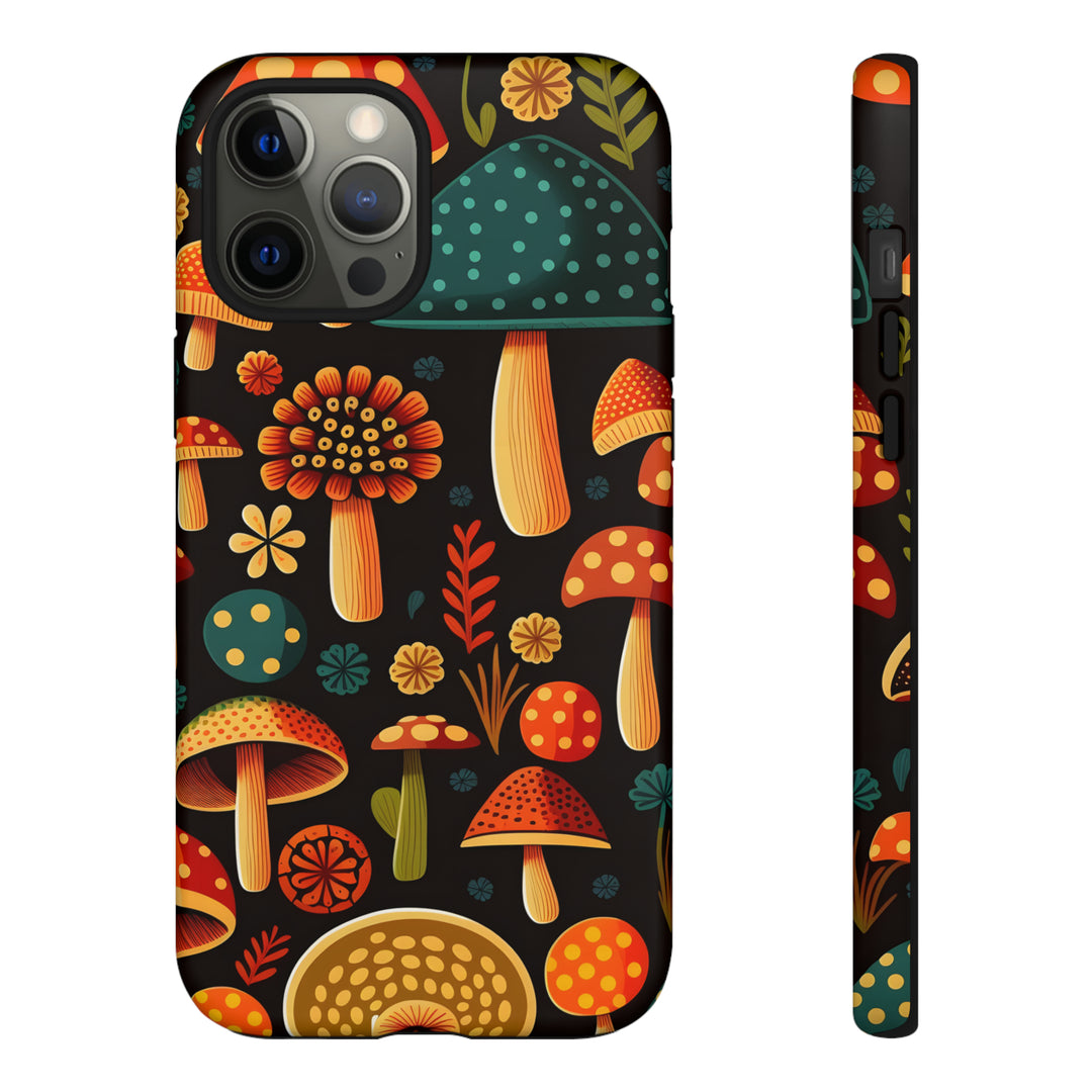 Dark Whimsy Mushroom Field Phone Case