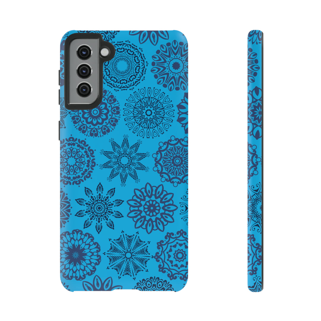 Blue Abstract Patterned Phone Case