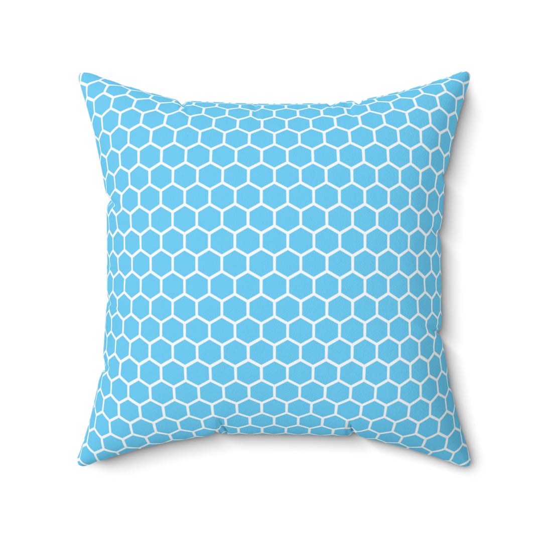 Honeycomb Reversible Coordinating Throw Pillow in Blue/Green