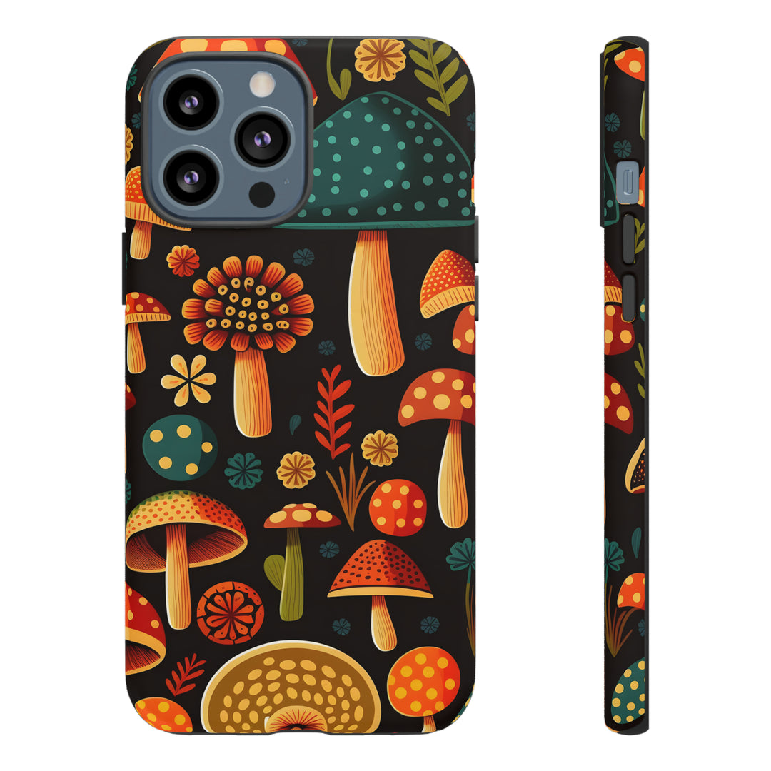 Dark Whimsy Mushroom Field Phone Case