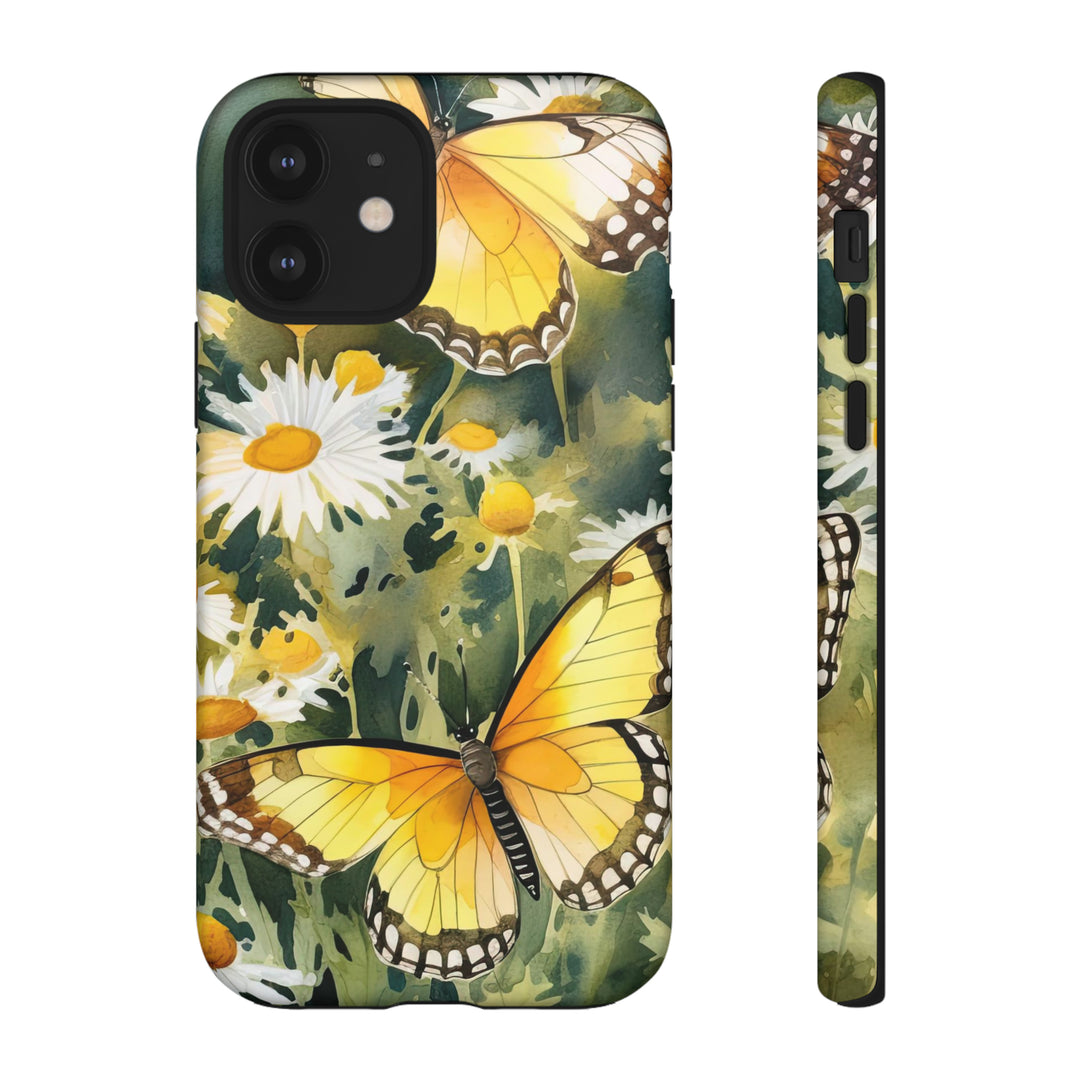 Yellow Butterflies Floral Phone Case