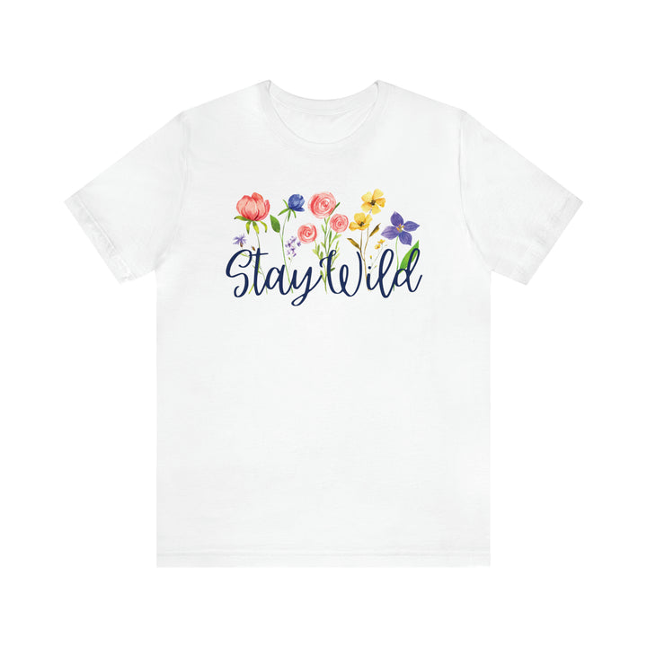 Stay Wild Watercolor Wildflowers Women's Graphic Tshirt