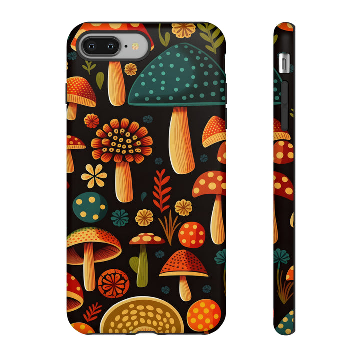 Dark Whimsy Mushroom Field Phone Case