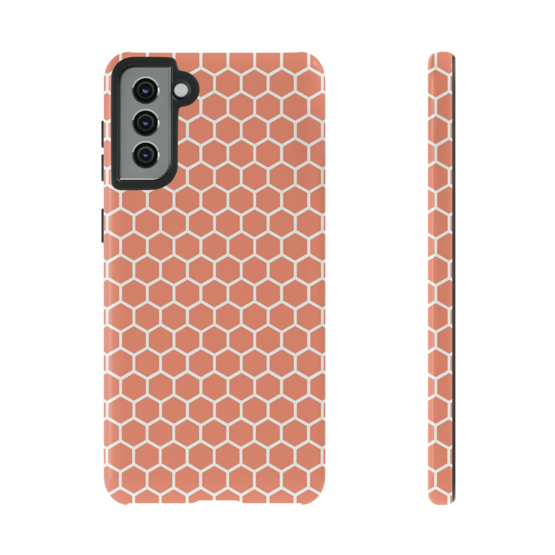 Orange Honeycomb | Phone Case for iPhone/Galaxy/Pixel