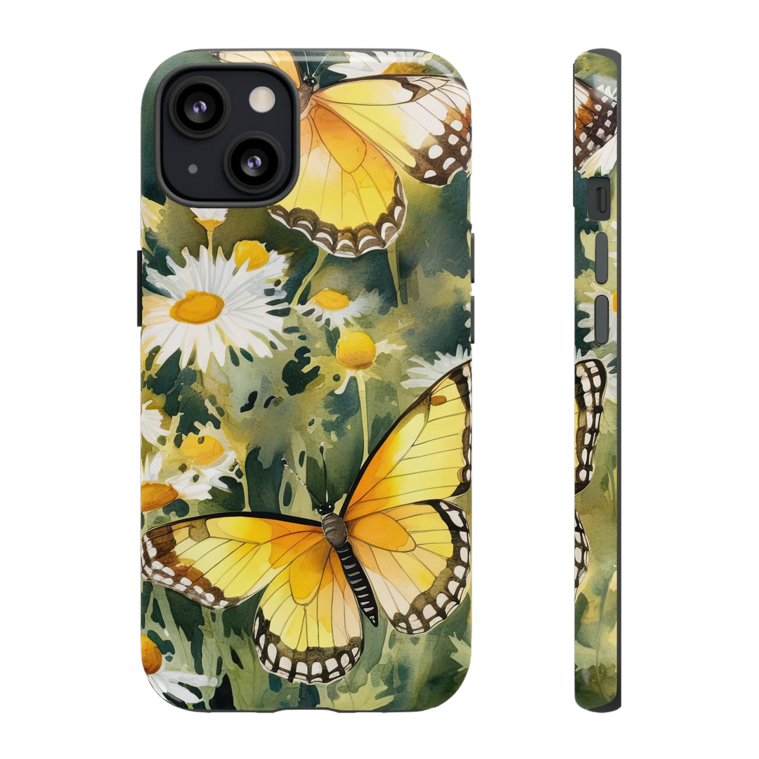 Yellow Butterflies Floral Phone Case