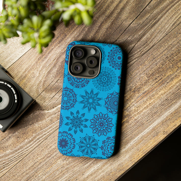 Blue Abstract Patterned Phone Case