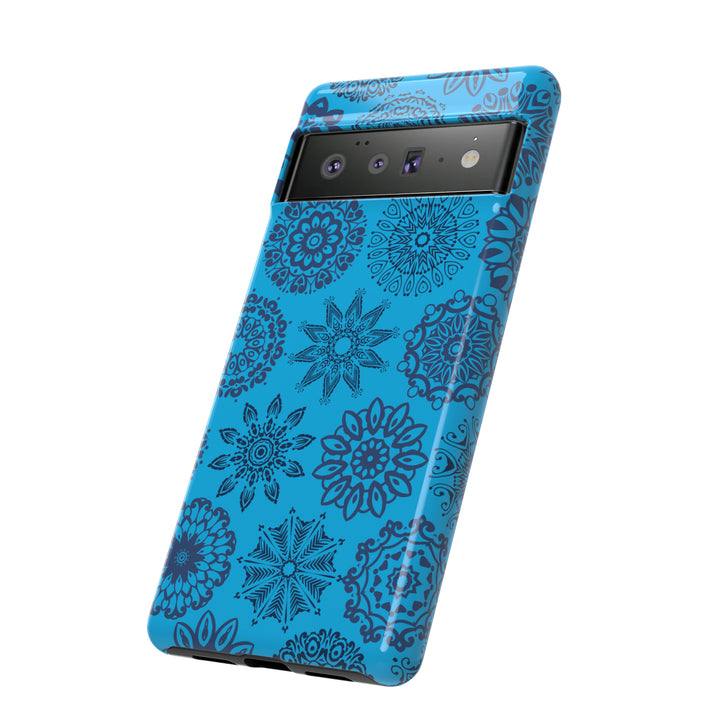 Blue Abstract Patterned Phone Case