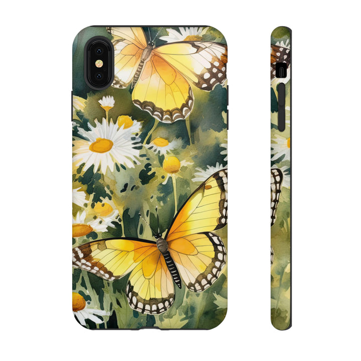 Yellow Butterflies Floral Phone Case