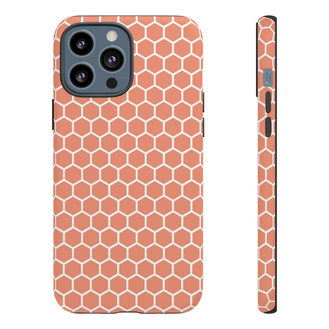 Orange Honeycomb | Phone Case for iPhone/Galaxy/Pixel