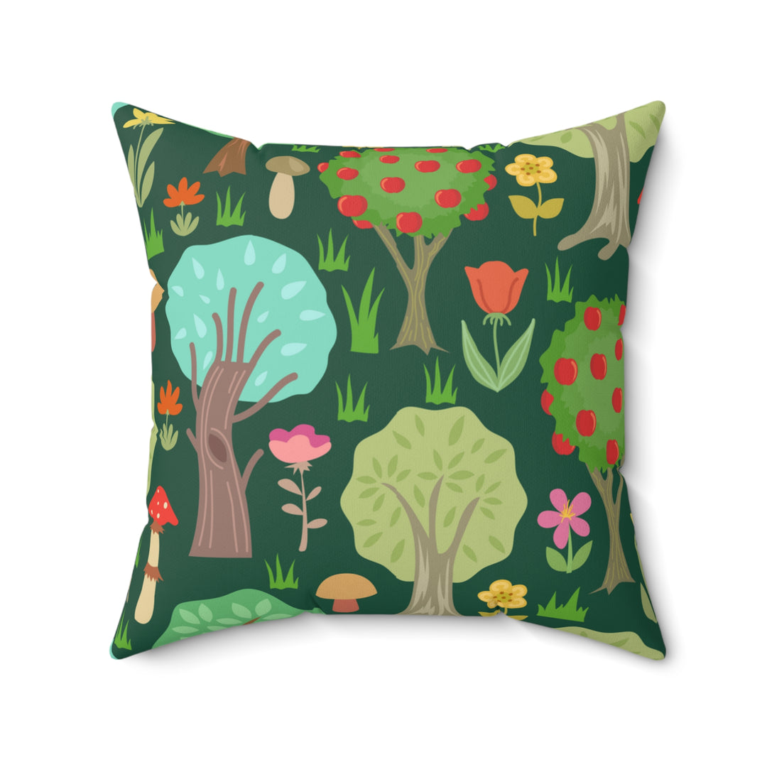 Whimsical Walk Through The Mushroom Forest Throw Pillow