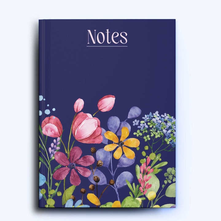 Blue Wildflower Garden Notes Hardcover Journal