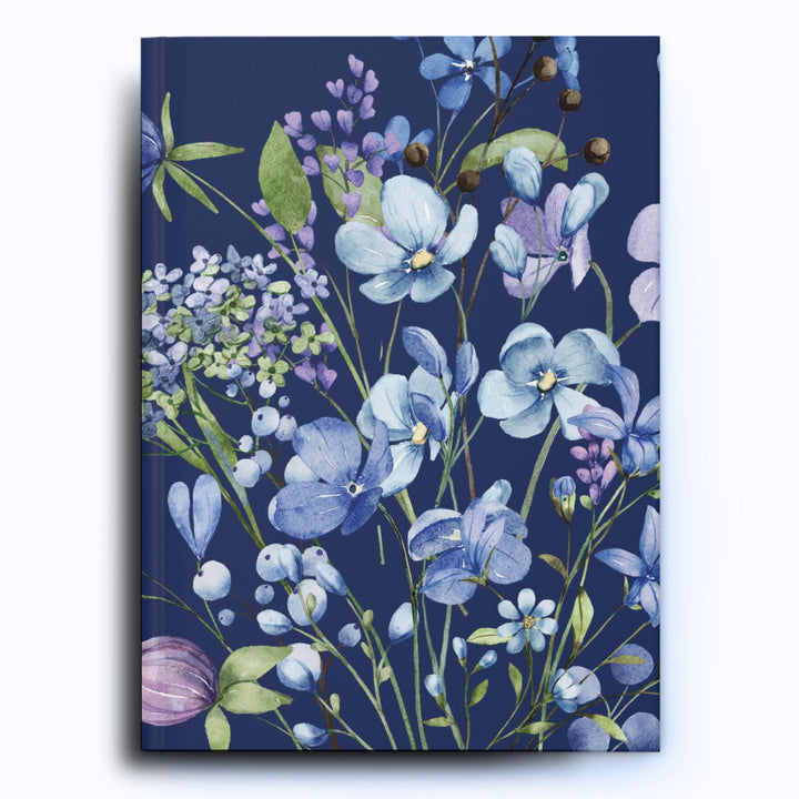 Burst of Blue Bouquet Hardcover Journal