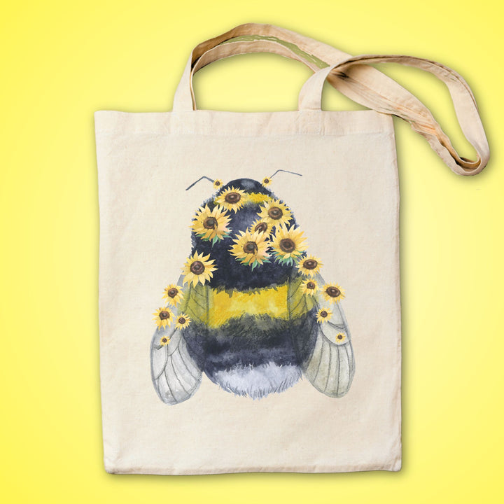 Feeling Fuzzy Bee | Reusable Canvas Tote Bag 100% Cotton