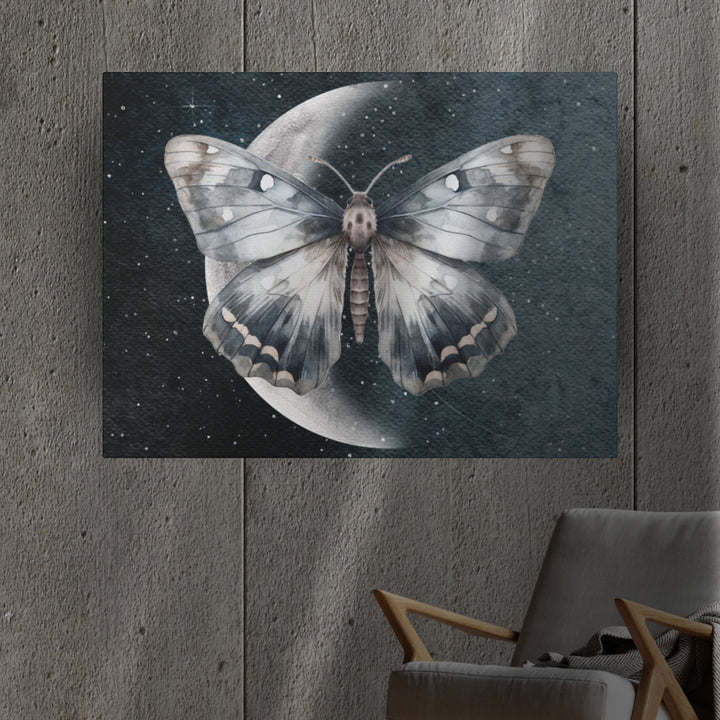 Shadow of the Crescent Moon Moth | Canvas Wall Art