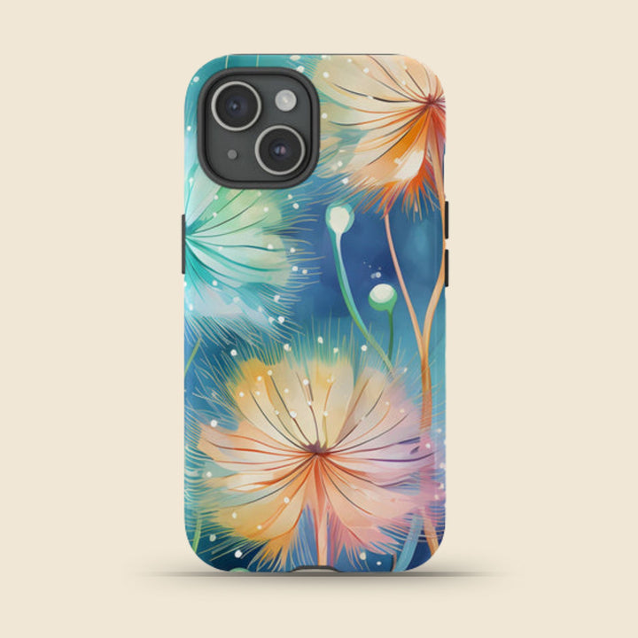 Whimsical Burst Dandelions Phone Case