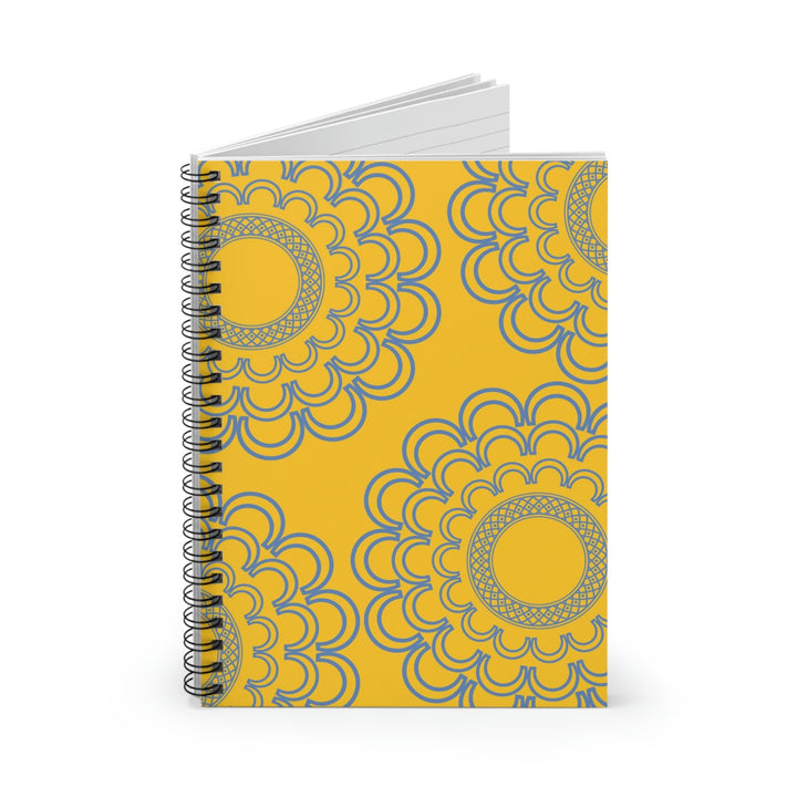 Big Flowers and Yellow Drama - Everyday Spiral Notebook Idylissa