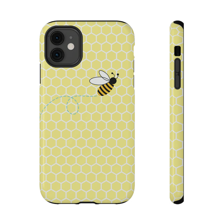 Buzzing Bee Yellow Honeycomb Phone Case Idylissa