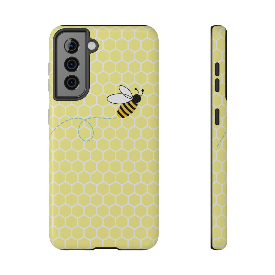 Buzzing Bee Yellow Honeycomb Phone Case Idylissa