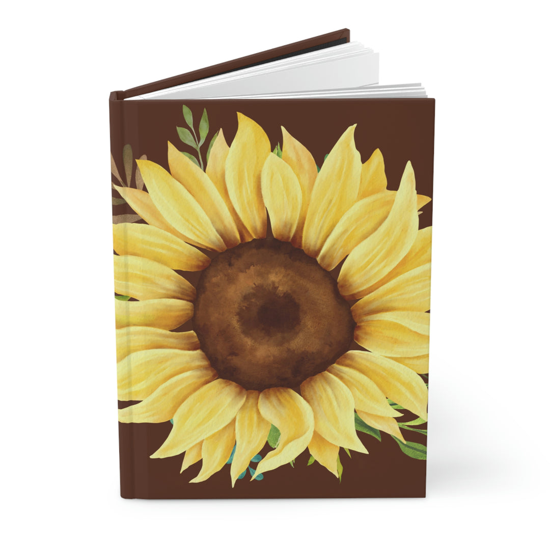 Sunflower Brown Hardcover Journal Idylissa