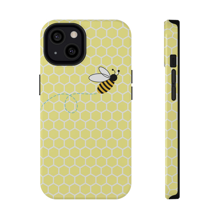 Buzzing Bee Yellow Honeycomb Phone Case Idylissa