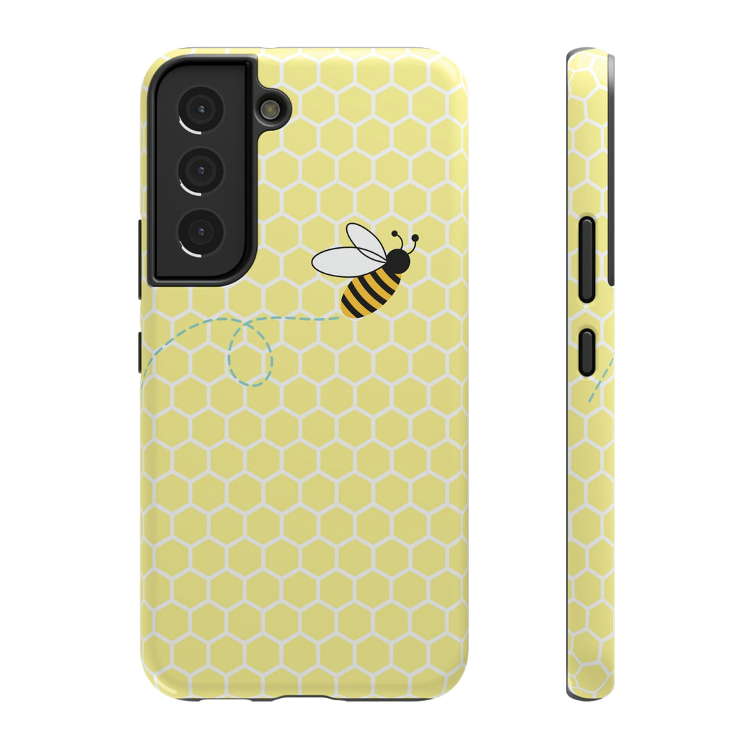 Buzzing Bee Yellow Honeycomb Phone Case Idylissa