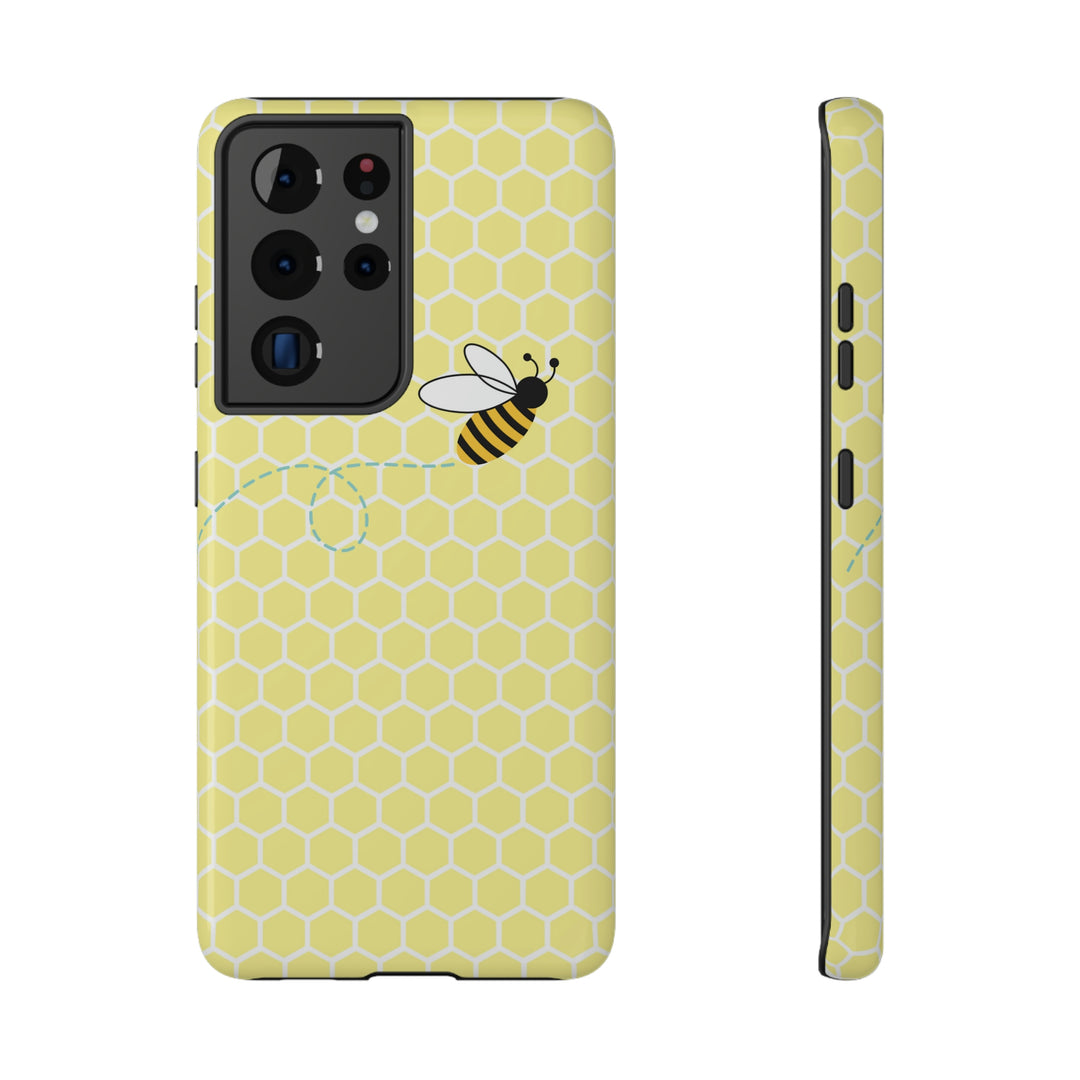 Buzzing Bee Yellow Honeycomb Phone Case Idylissa