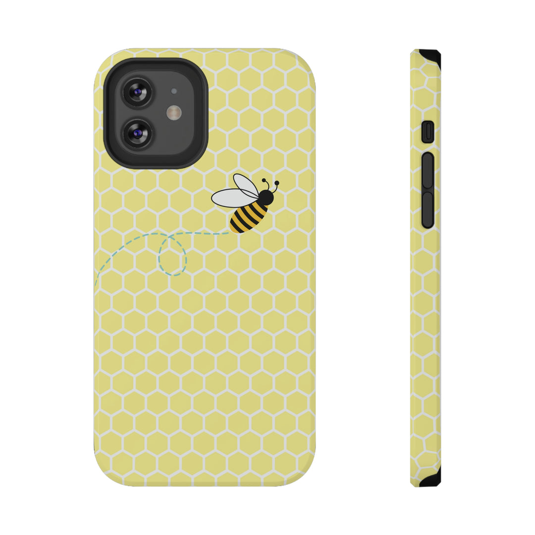 Buzzing Bee Yellow Honeycomb Phone Case Idylissa